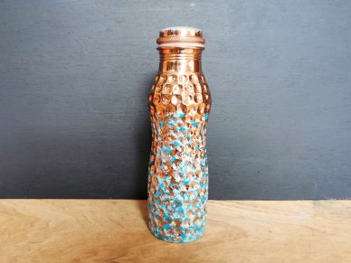Beehive Waterfall Pure Copper Water Bottle