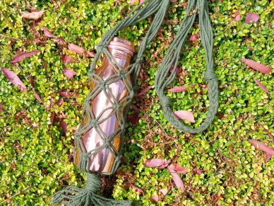 Olive Green Macrame Bottle Bag